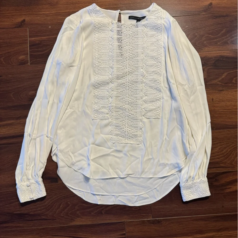 White Work Blouse - Picture 2 of 7